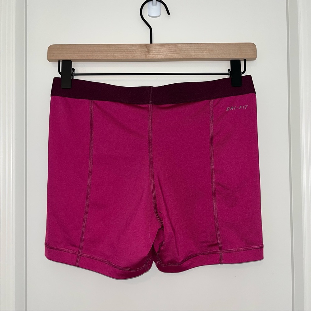 Nike Pink Spandex Shorts with flip over waistband Size Small - Picture 3 of 6